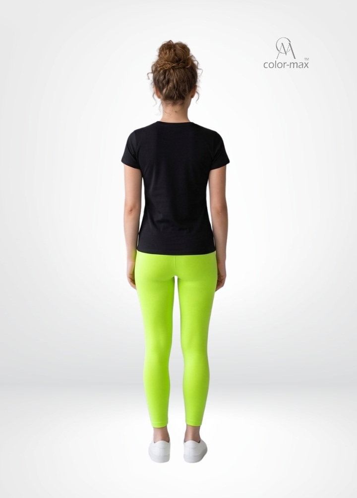 PARROT GREEN - Premium Cotton Lycra Ankle Leggings - Hover